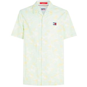 Yellow camouflage relaxed fit shirt