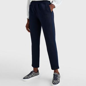 Navy blue tapered trousers