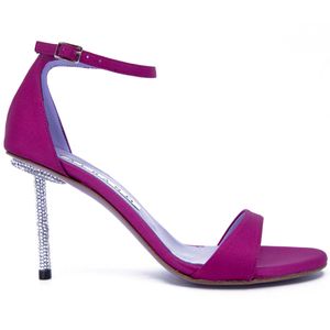 Sandal with rhinestone heel