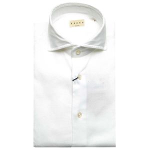 Tailor fit white shirt in piqué cotton
