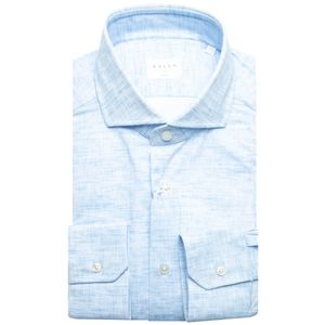 Light blue tailor fit shirt with washed effect