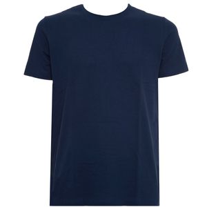 T-Shirt blu in piquet di cotone