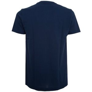 T-Shirt blu in piquet di cotone