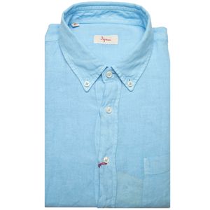 Button-down shirt in pure linen