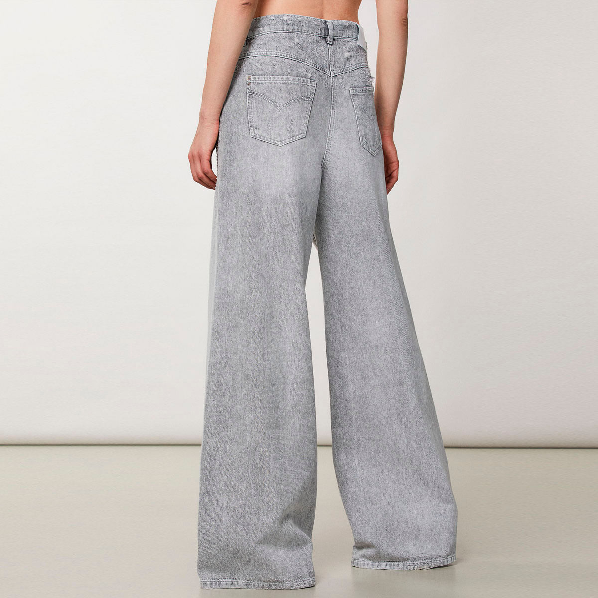 Patrizia Pepe jeans bambina gamba larga panna