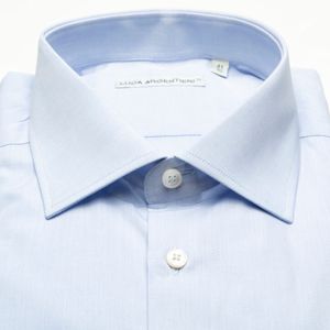 Camicia in cotone melange a maniche lunghe