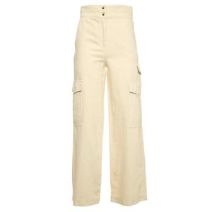 Jeans cargo in denim beige