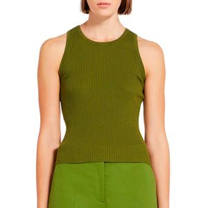 Top a coste in maglia stretch Olimpo