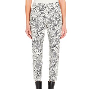 Juniper printed cotton cigarette trousers