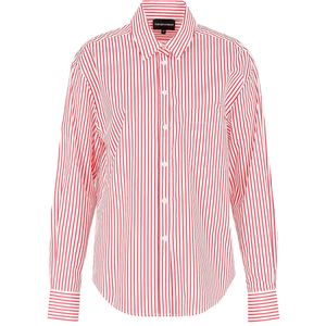 Maxi camicia in popeline a righe