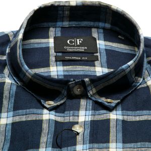 Tailored fit checked shirt