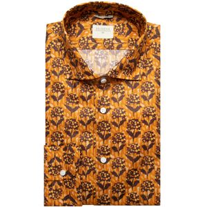 Camicia gialla stampata in cotone