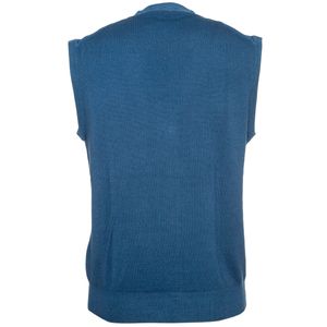 Vest in pure virgin wool with buttons