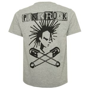 T-Shirt grigia con maxi stampa sulla schiena