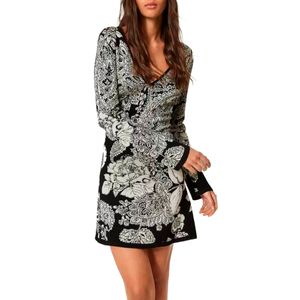 Abito corto in maglia jacquard