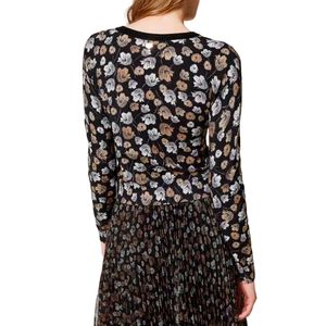 Cardigan con stampa a fiori