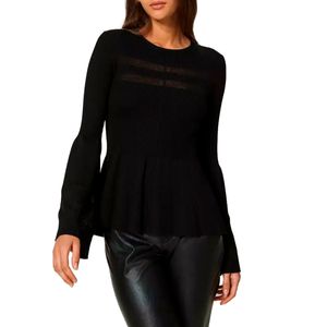 Ribbed knit with back opening