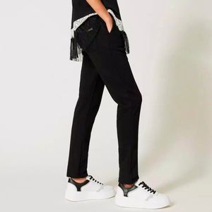 Jogger neri in felpa di cotone