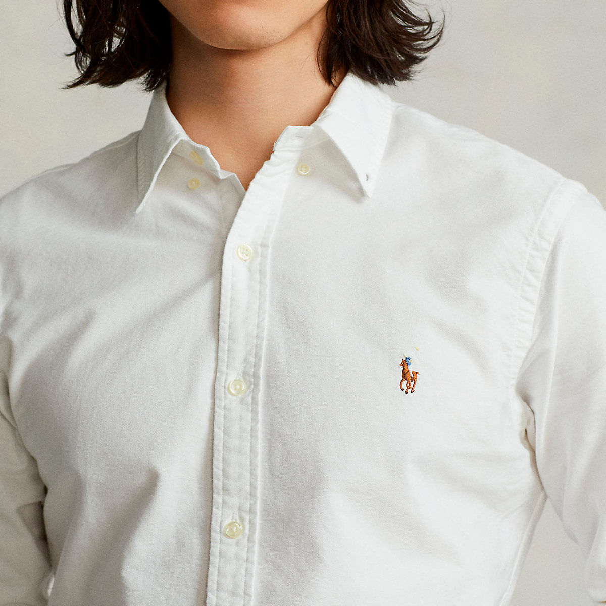 Polo Ralph Lauren - White Slim Fit Oxford shirt with pony on Arteni.it