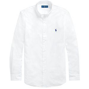 Custom-Fit stretch poplin white shirt