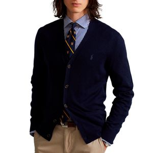 Cardigan in lana lavabile Slim-Fit con pony
