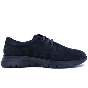 Sneakers Waxy blu in cuoio scamosciato