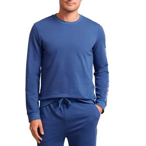Blue pajama top with logo