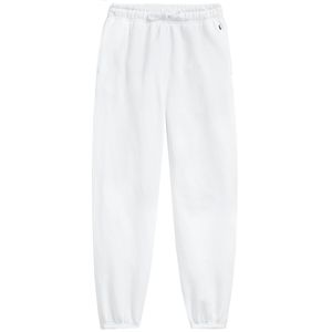 Jogger bianco con coulisse e pony