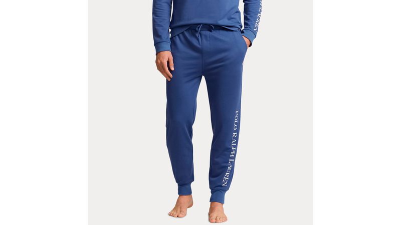 polo Ralph Lauren - Blue jersey night pants with logo on