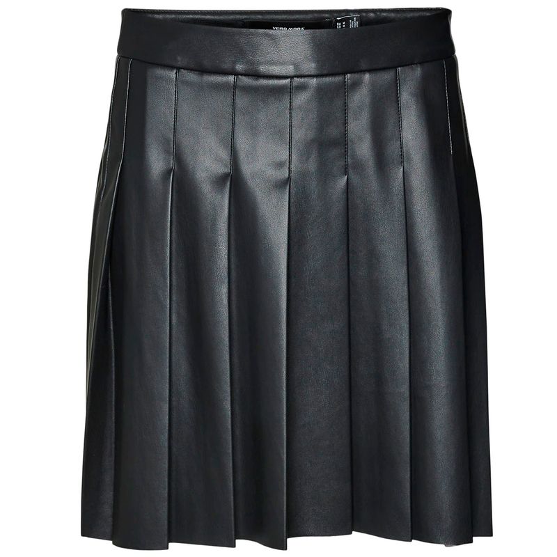 Vero Moda - Short eco-leather skirt with pleats on Arteni.it