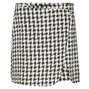 Minigonna pied de poule con spacco