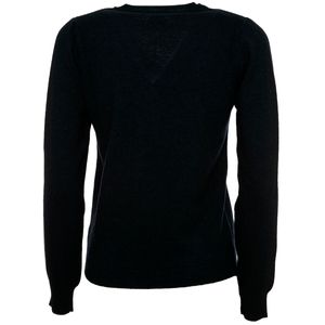 Maglione a V in lana merino e cashmere