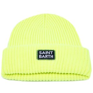 Fluorescent yellow Berry beanie with logo