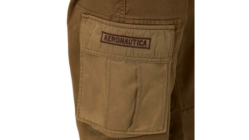 Aeronautica Militare Pantalone cargo in cotone verde su Arteni Shop