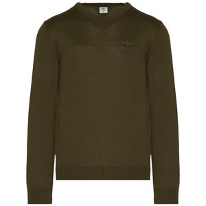 Cotton crewneck sweater with logo