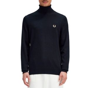 Turtleneck in wool and cotton blend