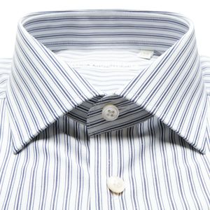 Regular fit white striped shirt