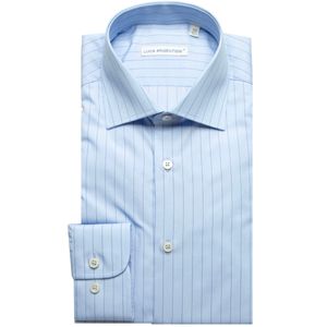 Light blue shirt with thin stripes