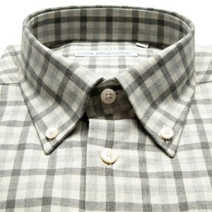 Checked cotton shirt with pocket