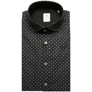 Camicia in cotone con stampa geometrica circolare