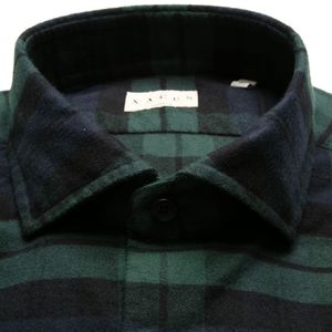 Tailor fit checked flannel shirt