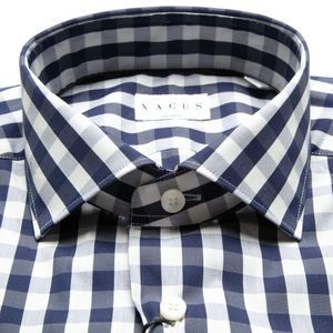 Tailor fit blue checked shirt