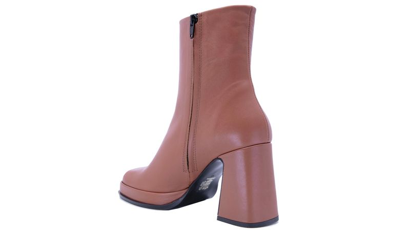 Elvio Zanon Stivaletto Stella Cognac con zip su Arteni