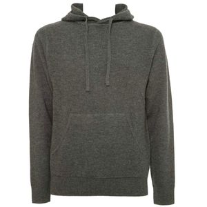 Wool yarn hooded sweatshirt