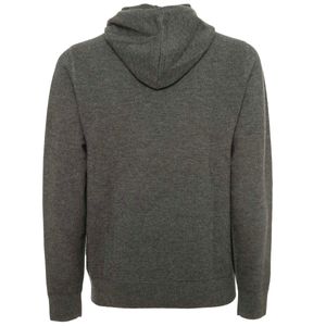 Wool yarn hooded sweatshirt