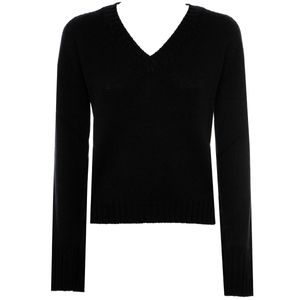 V-neck sweater in wool knit