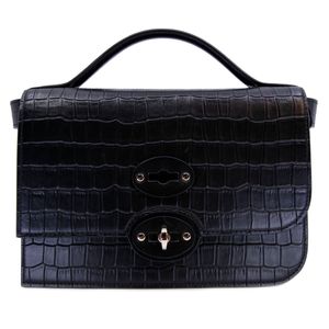 Small Ella Cayman bag with crocodile effect