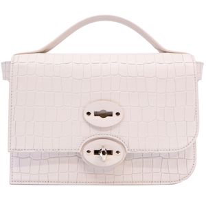 Small Ella Cayman bag with crocodile effect