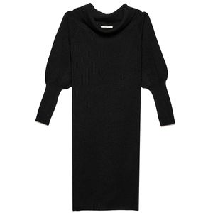 Abito nero in maglia di viscosa