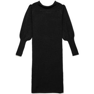 Abito nero in maglia di viscosa